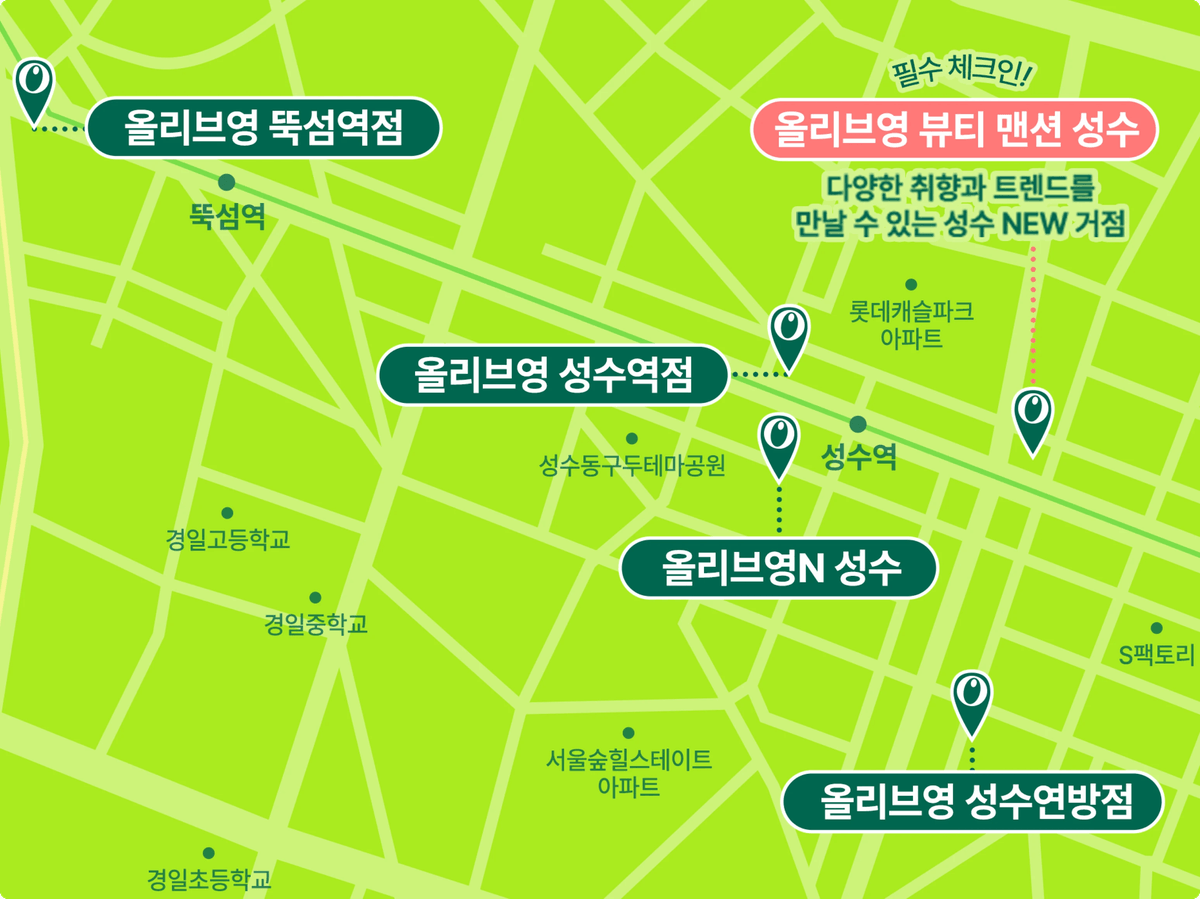 올리브영 NFC 체크인랠리 in 성수 현장 사진 1